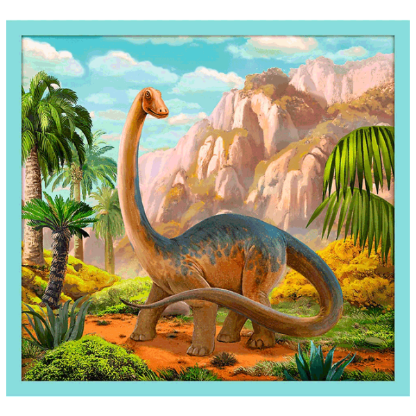 Puzzle Trefl Meet all the dinosaurs (90390) Количество деталей: 329, Рекомендуемый возраст: 4+ photo 5