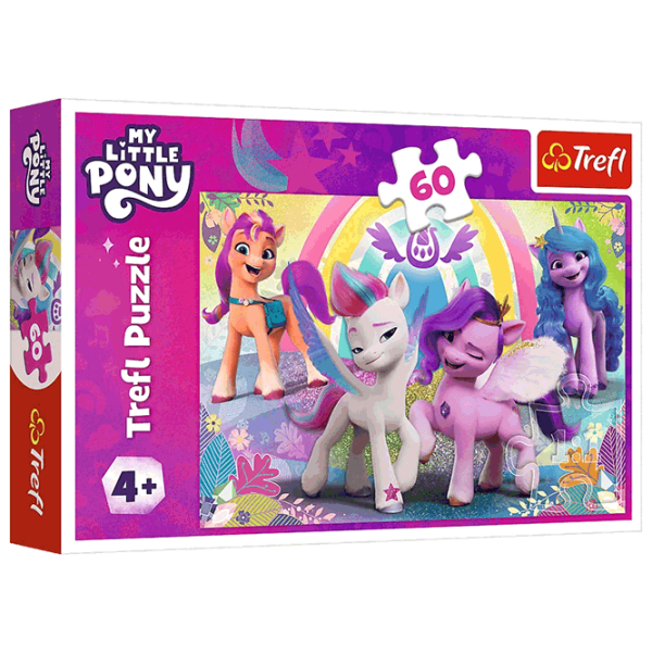 Puzzle Trefl In the world of friendship (17390) Numărul de piese: 60, Vârsta recomandată: 4+ photo 1