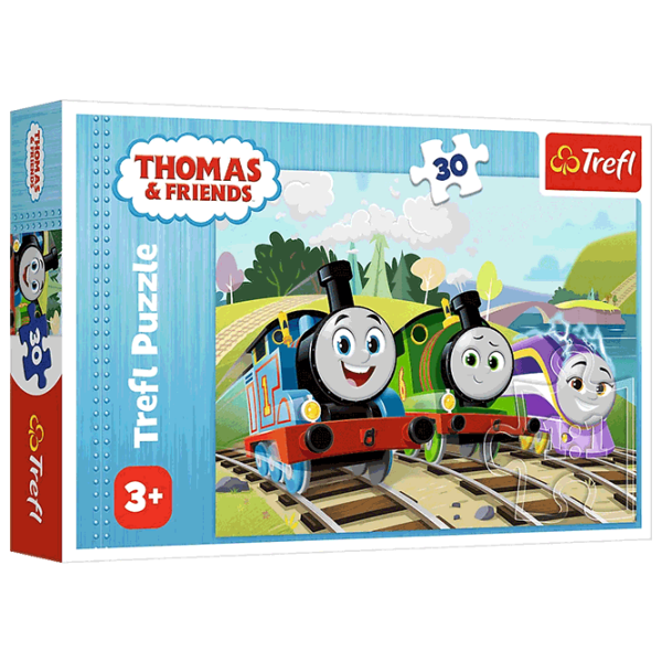Puzzle Trefl Happy Thomas (18294) Numărul de piese: 30, Vârsta recomandată: 3+ photo 1