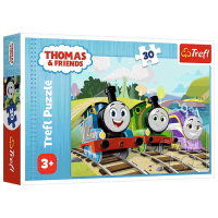 Puzzle Trefl Happy Thomas (18294) Numărul de piese: 30, Vârsta recomandată: 3+