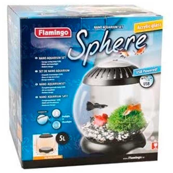 Аквариум Flamingo Nano Aquarium Sphere Черный 5 л photo 3