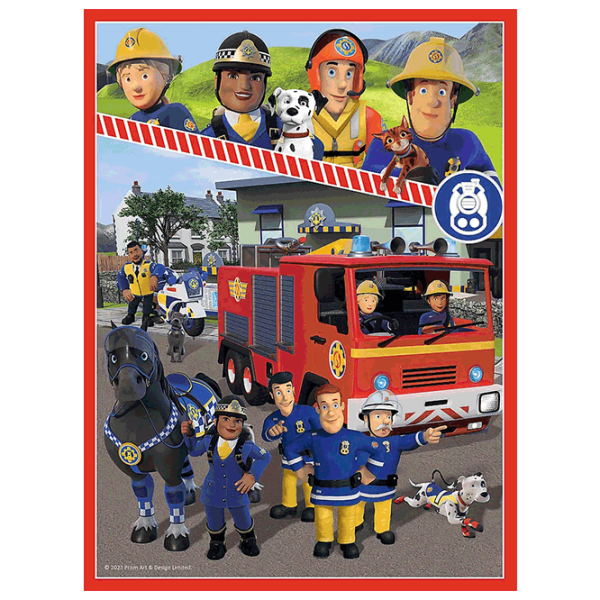 Puzzle Trefl Fireman Sam's team (93334) Количество деталей: 78, Рекомендуемый возраст:  photo 2