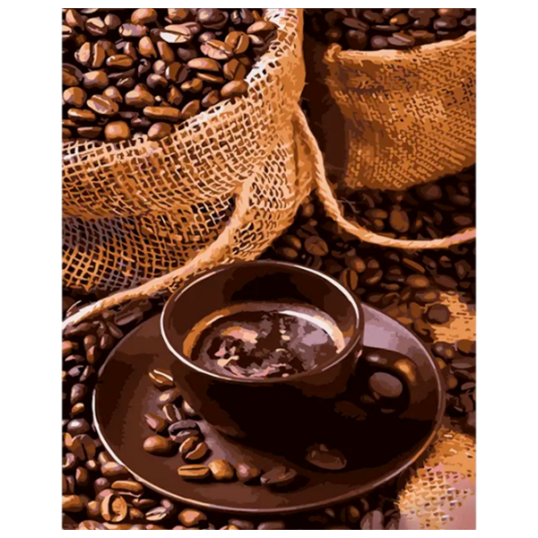 Pictură pe numere Strateg Boabe de cafea 4823113847708 50 x 40 cm, Pânză photo 1