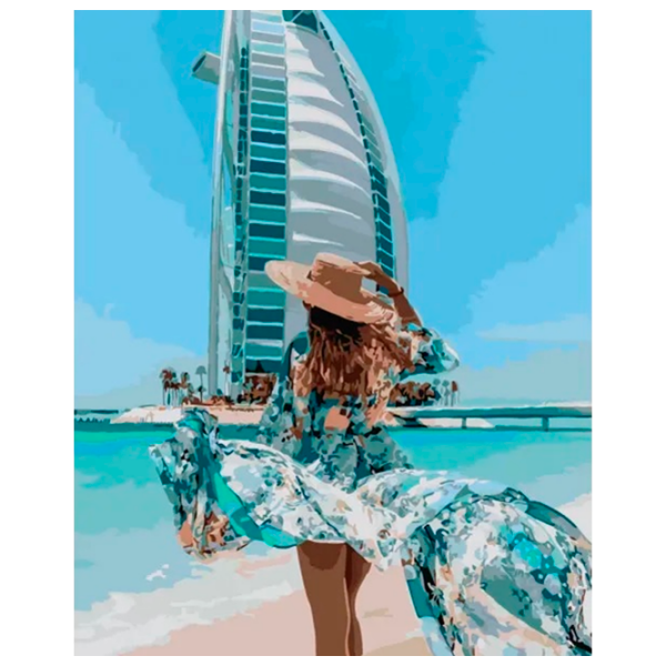 Pictură pe numere Strateg Vacanță în Dubai 4823113834128 50 x 40 cm, Pânză photo 1