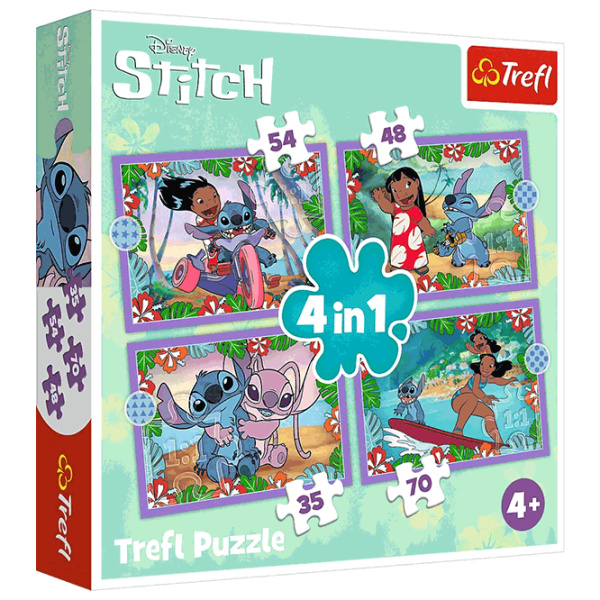 Puzzle Trefl Lilo & Stitch's Crazy Day (34633) Количество деталей: 207, Рекомендуемый возраст: 4+ photo 1
