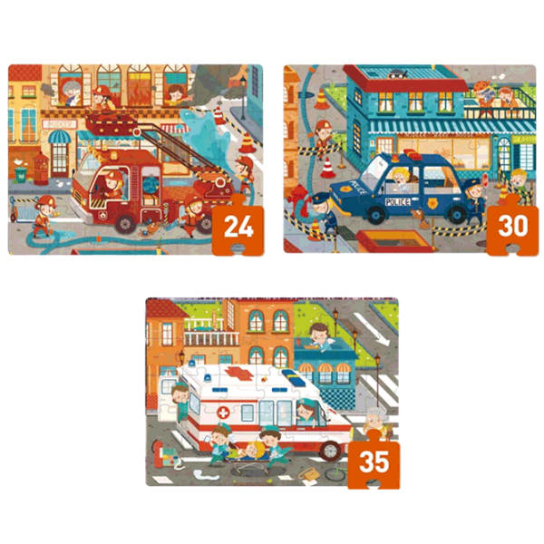 Puzzle Trefl Спасательная команда (MD1478) Количество деталей: 89 , Рекомендуемый возраст: 3+ photo 2