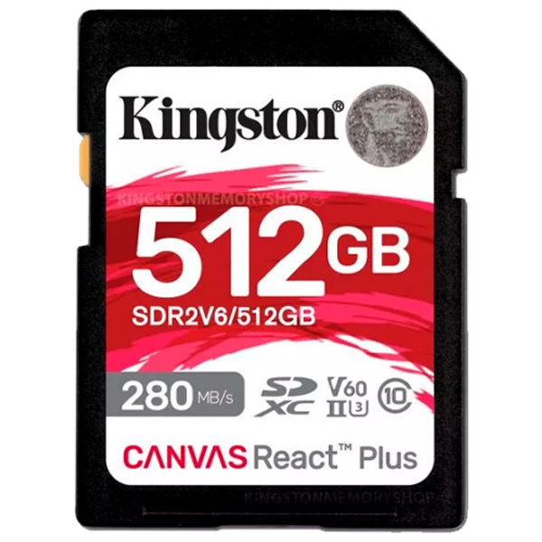 SD Kingston Canvas React Plus V60 512 GB  photo 1