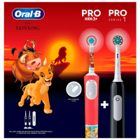 Зубная электрощетка Braun Family Set Pro + Kids Lion Красный 