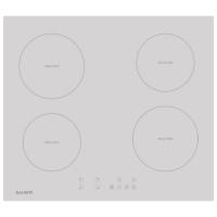 Plită încorporabilă cu inducție Bauer PI 6040T-T1 White Vitroceramică, 7000 W