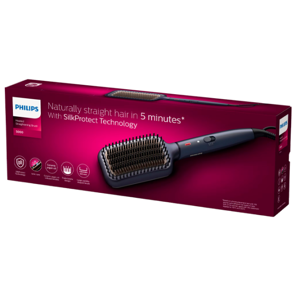 Perie pentru îndreptarea părului Philips BHH885/00 Blue De îndreptat / Ceramică / 200 °C photo 5