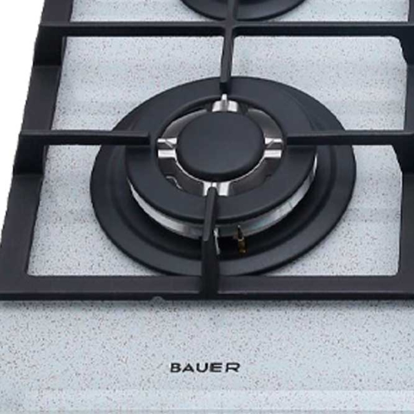 Plită încorporabilă pe gaz Bauer GH-604 BG03S Inox Sticlă călită, Gratare: Fontă photo 3