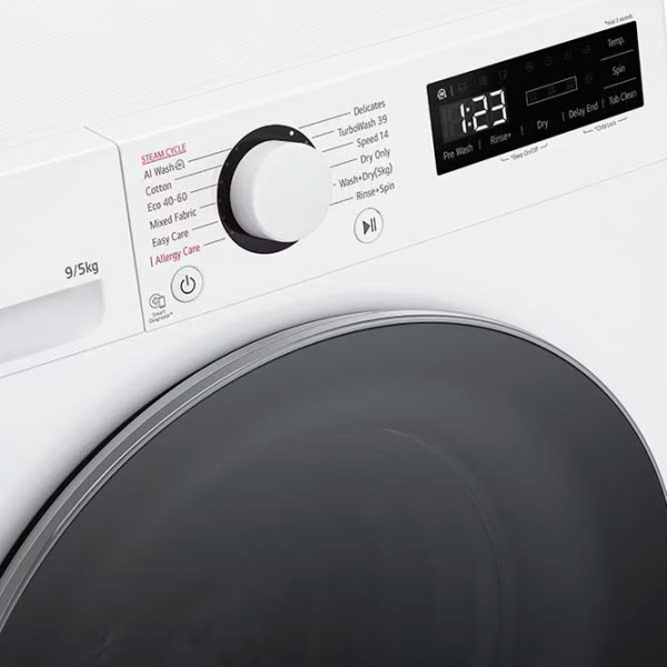 Mașină de spălat cu uscător LG F2DR509S1W White 9 kg, 1200 rpm, E photo 3