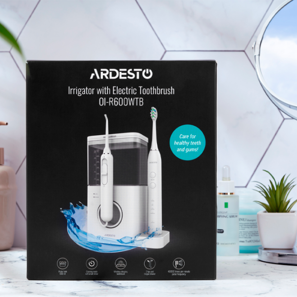 Оральный ирригатор Ardesto OI-R600WTB Белый  photo 4