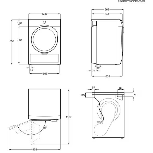 Mașină de uscat rufe Electrolux EW7D385AE White 8 kg, A+++ photo 5