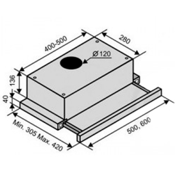 Hotă Zanetti 620 Slider Black 60 cm, Recirculare, 700 m³/h photo 1