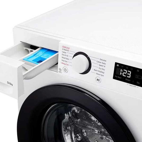 Mașină de spălat cu uscător LG F4DR509SBW White 9 kg, 1400 rpm, D photo 3