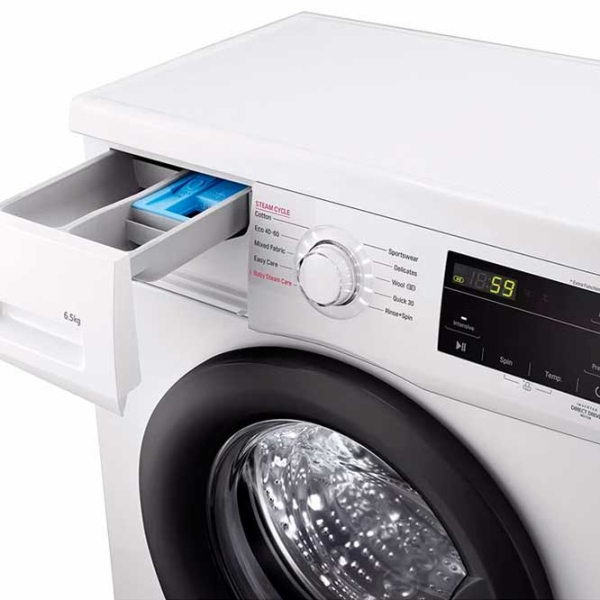 Mașină de spălat LG F2J3WSBWE White 6.5 kg, 1200 rpm, E photo 5