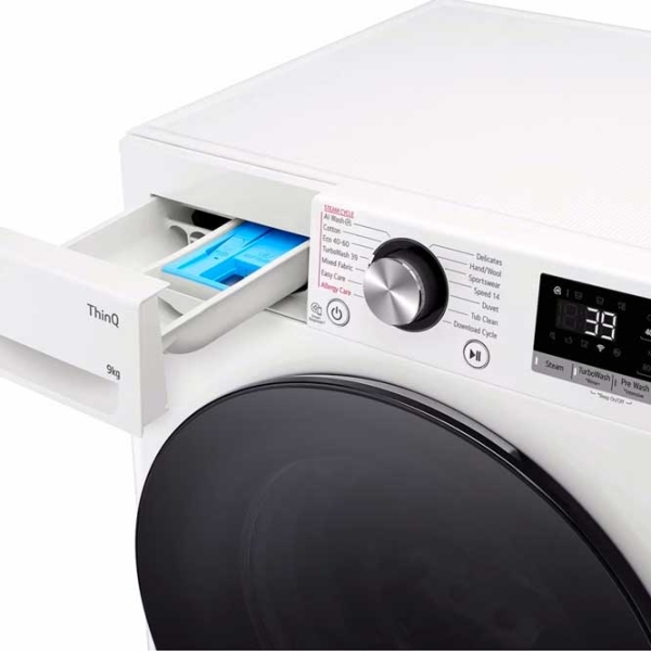 Mașină de spălat LG F2WR709S2W White 9 kg, 1200 rpm, A photo 4