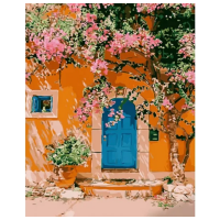 Pictură pe numere Strateg Verandă Provence GS1268 50 x 40 cm, Pânză