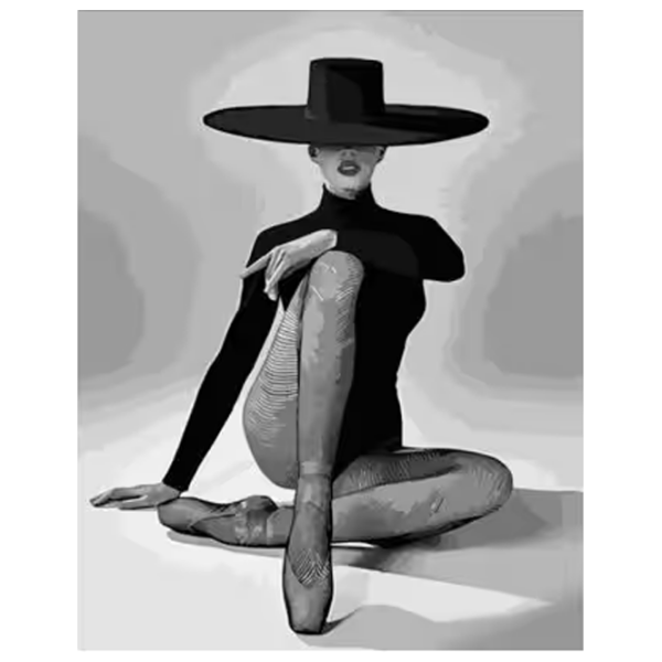 Pictură pe numere Strateg Balerina-model DY390 50 x 40 cm, Pânză photo 1