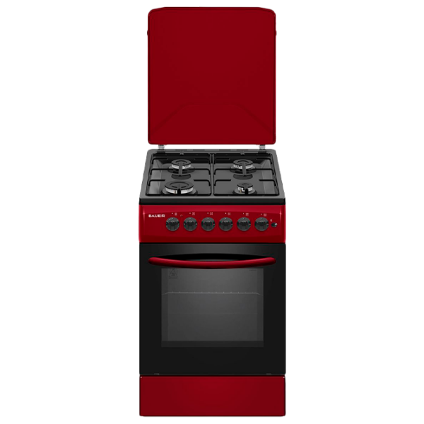 Aragaz Bauer TE 5640 BGI Red Tipul plitei: Pe gaz, 58 l, Tipul cuptorului: Electric photo 1