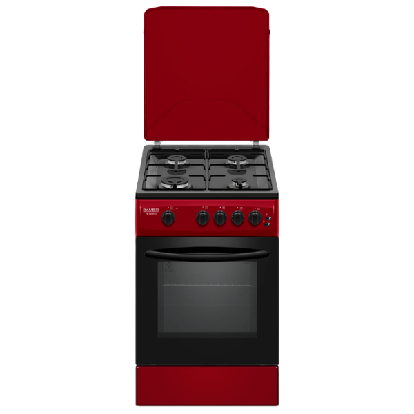 Aragaz Bauer TG 5640 BGI Red Tipul plitei: Pe gaz, 58 l, Tipul cuptorului: Pe gaz photo 1