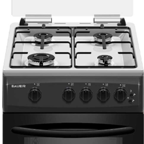 Aragaz Bauer TG 5640 BLIIG Black Tipul plitei: Pe gaz, 58 l, Tipul cuptorului: Pe gaz photo 2