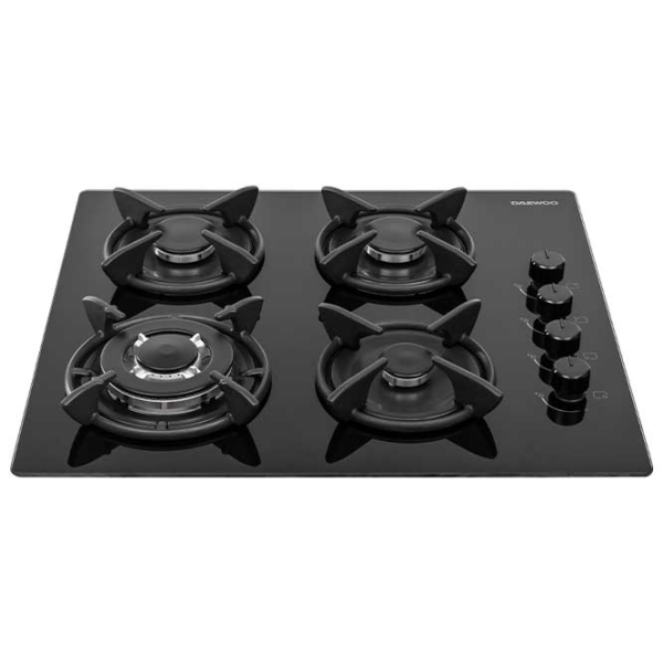 Plită încorporabilă pe gaz Daewoo BH6GKR41BNM Black Sticlă călită, Gratare: Fontă photo 3