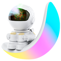 Proiector de stele Starry Sky Astronaut Colorful Moon White