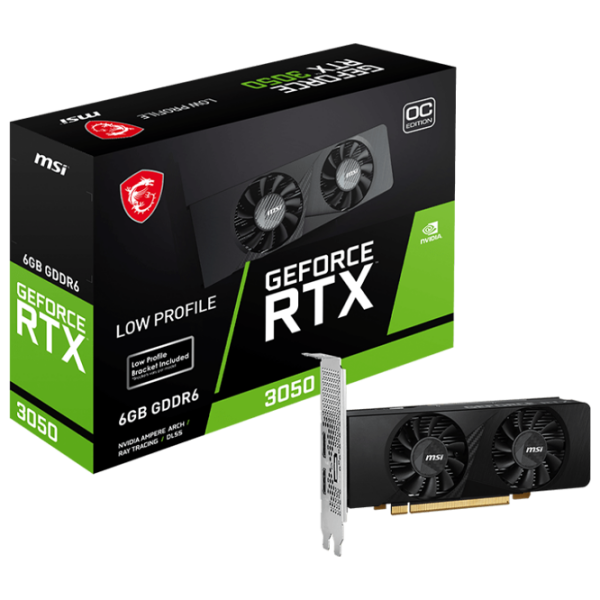 Видеокарта MSI GeForce RTX 3050 LP OC 6 ГБ PCI Express x16 4.0 photo 2