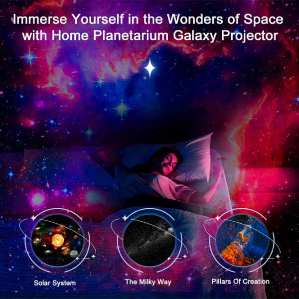Проектор звезд Starry Sky Planetarium Galaxy Night Light 13 in 1 Белый Универсальный, 3+ photo 4