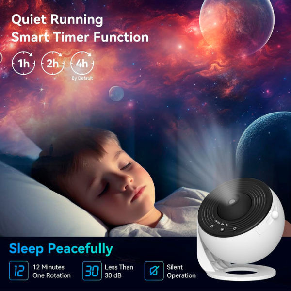 Проектор звезд Starry Sky Planetarium Galaxy Night Light 13 in 1 Белый Универсальный, 3+ photo 5