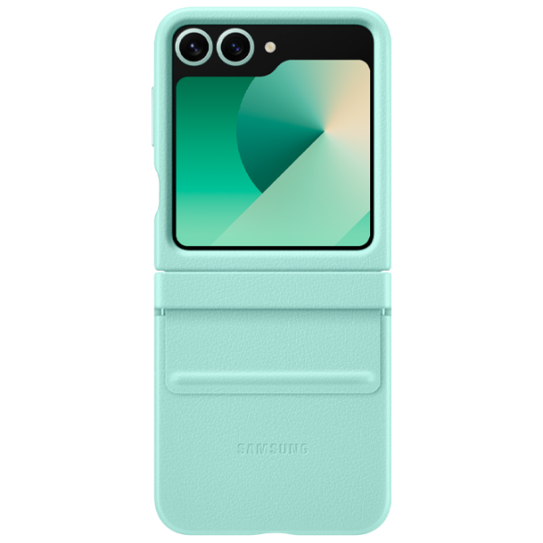 Husă pentru smartphone Samsung Galaxy Z Flip 6 (EF-VF741) Mint Green Samsung, Piele ecologică , Back photo 3