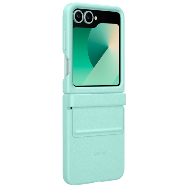 Husă pentru smartphone Samsung Galaxy Z Flip 6 (EF-VF741) Mint Green Samsung, Piele ecologică , Back photo 4