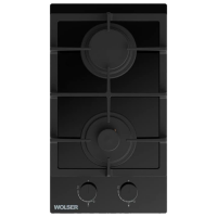 Plită încorporabilă pe gaz Wolser WL-BRD 6201 BLACK FFD Black Sticlă călită, Gratare: Fontă