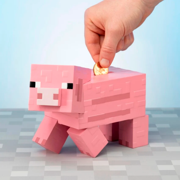  Pușculiță Paladone Pig Money Bank V2 PP6590MCFV2 Pink Minecraft photo 3