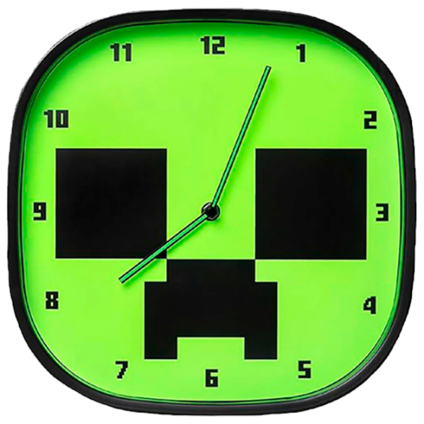 Ceas Paladone Creeper Glow In The Dark PP12045MCF Green Minecraft photo 1
