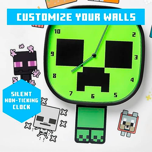 Ceas Paladone Creeper Glow In The Dark PP12045MCF Green Minecraft photo 3