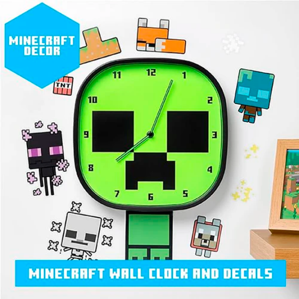 Ceas Paladone Creeper Glow In The Dark PP12045MCF Green Minecraft photo 5