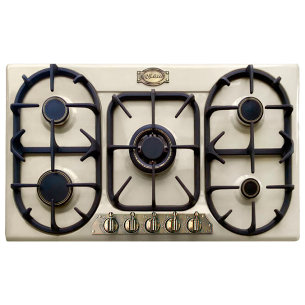 Plită încorporabilă pe gaz Kaiser KG 9325 ElfEmTurbo Ivory Sticlă călită, Gratare: Fontă photo 1