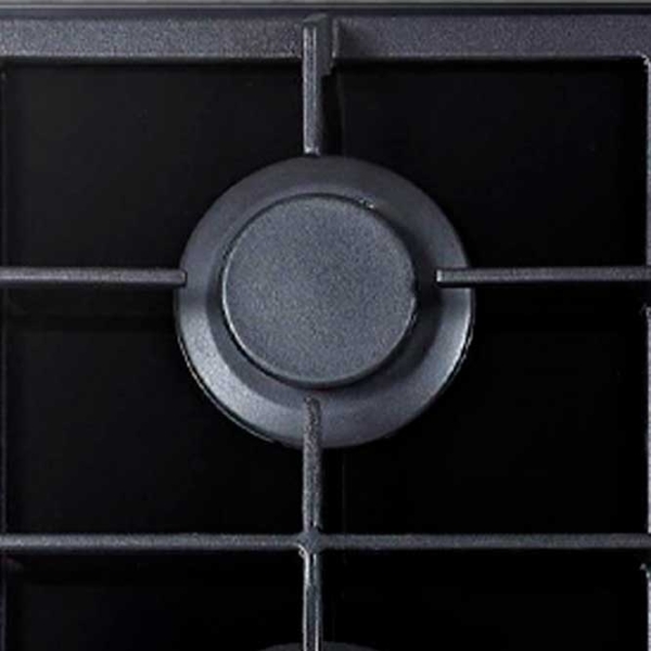 Plită încorporabilă pe gaz Backer NONA 6033 Black Sticlă călită, Gratare: Fontă photo 4