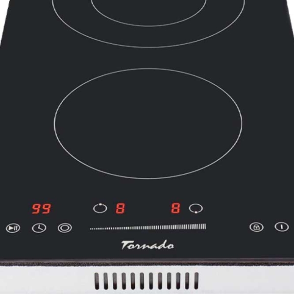 Plită încorporabilă pe gaz Tornado GTR-CD3204N Black Vitroceramică, 3200 W, Hi-light photo 2