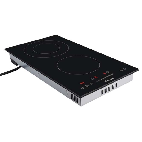 Plită încorporabilă pe gaz Tornado GTR-CD3204N Black Vitroceramică, 3200 W, Hi-light photo 5