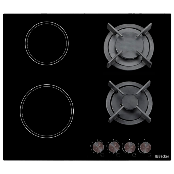 Plită încorporabilă combinată Backer HMB-602G2RAD Black photo 1