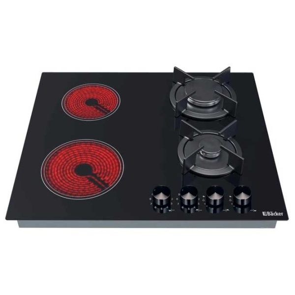 Plită încorporabilă combinată Backer HMB-602G2RAD Black photo 3