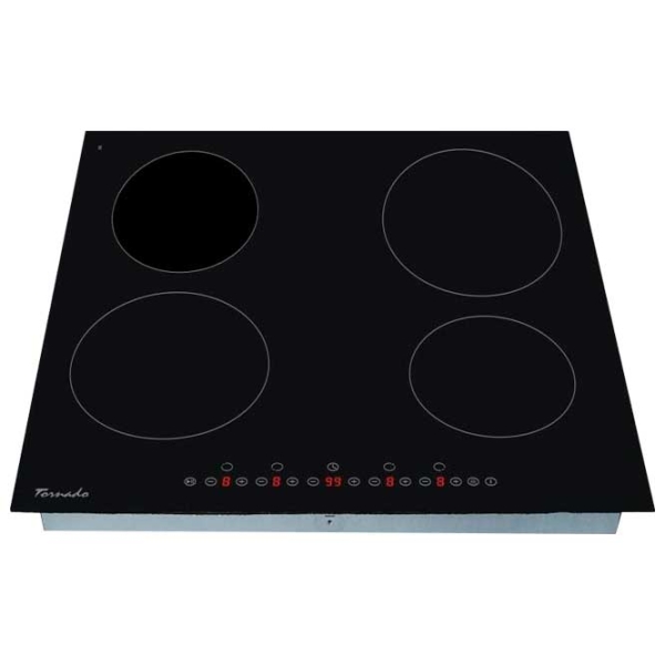 Plită încorporabilă electrică Tornado GTR-604NN Black Vitroceramică, 6000 W, Hi-light photo 2