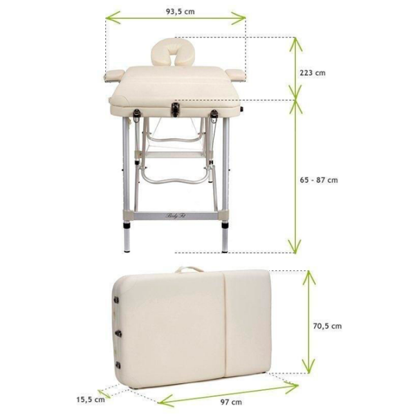 Masă de masaj Bodyfit 550 XXL White  photo 6
