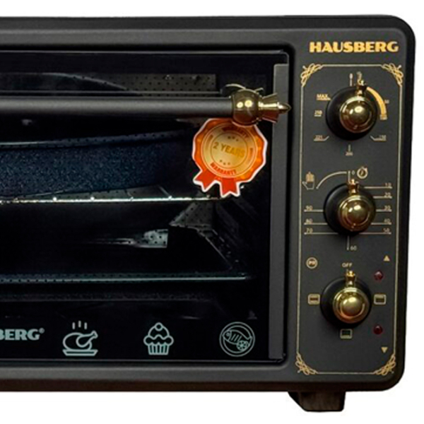 Электрическая печь HAUSBERG HB8001RST Черный 1400 Вт, 48 л photo 2