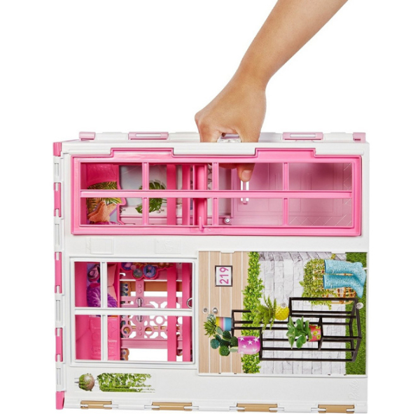 Căsuță pentru păpuși Barbie Barbie's Portable House model HCD47 3+ photo 3