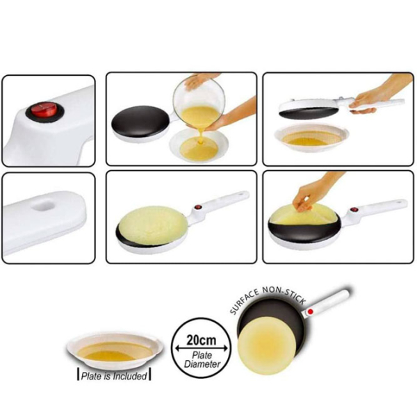 Aparat pentru clătite CreepCraft Pancake Making Machine Red 800 W, Cantitatea de sandwich-uri:  photo 4